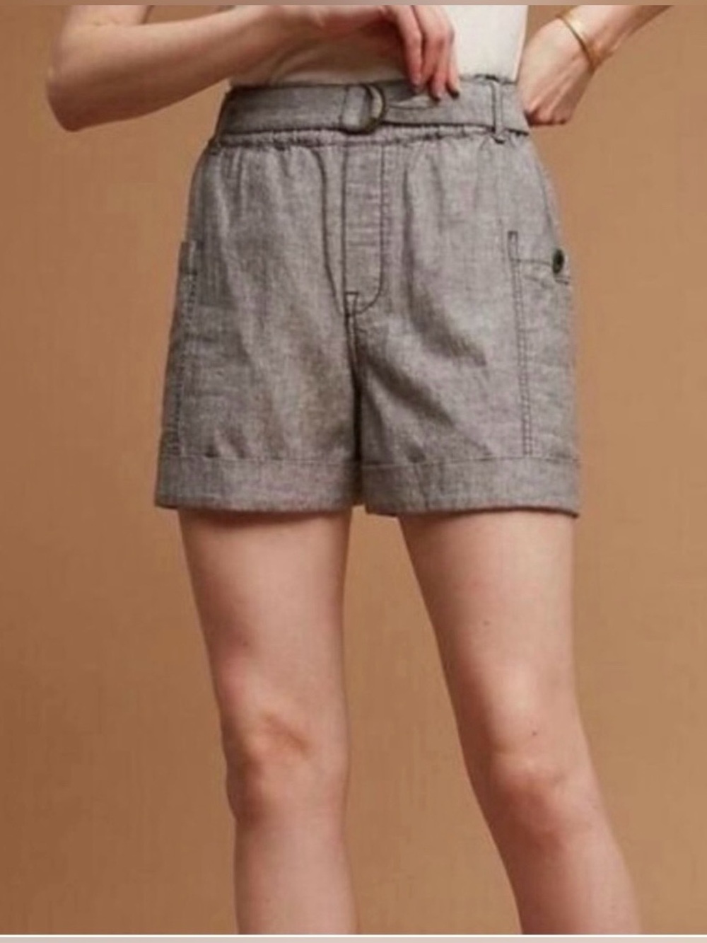 Anthropologie Hei Hei Marnie Linen Blend Short Size Medium